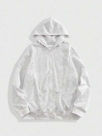 Street Life Herren Lässig Einfarbiger Kapuzenpullover, Herbst Winter