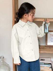 Dazy Kids Girls Young Girl Casual Shirt With Backless Bow Design, Versatile And Fashionable For Everyday Wear - White - View 4