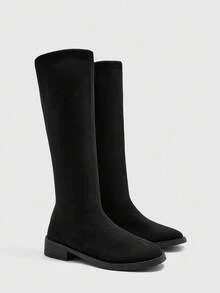 CUCCOO BIZCHIC 女士休闲粗跟高筒靴，百搭日常穿着