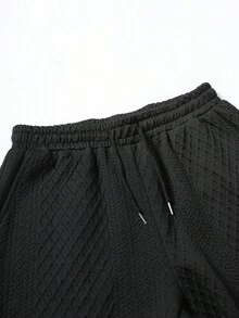 EGENSIO 男士字母印花撞色长袖运动衫和慢跑裤休闲套装，秋季 - 彩色 - 查看 3