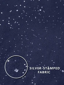 Claim Dot 男士简约圆领短袖银箔T恤 - 藏蓝色 - 查看 7