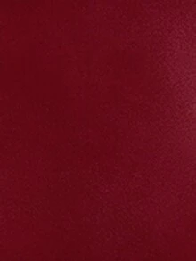 SHEIN PETITE Bộ đồ liền thân đơn giản, chắp vá màu trơn dành cho nữ, mặc thường ngày - Màu Đỏ Sâu - Xem 7