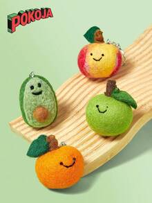 POKOJA LAND Handmade Fruit Felt Keychain Adorable Fruit Bag Charm - Multicolor - View 1