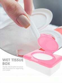 SHEIN 1 szt. Pudełko do przechowywania chusteczek nawilżanych Duża pojemność Przenośne Zamykane etui Odporne na wilgoć Pyłoszczelne Materiał PP Do łazienki Salon Komoda Samochód Biuro Organizacja gospodarstwa domowego Niezbędne - Wielokolorowe - Zobacz 8