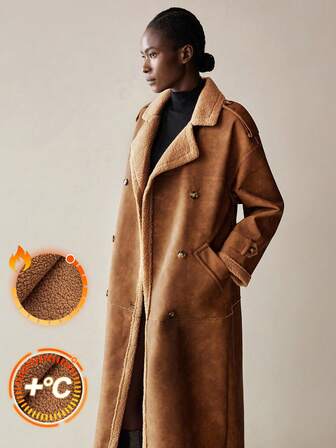 Maija 빈티지 더블 브레스트 플리스 재킷, 가을/겨울