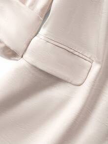 GlowEve CURVE 大码女式新款高品质薄款西装外套，休闲时尚通勤百搭上衣，优雅商务风格西装外套 - 杏色 - 查看 3