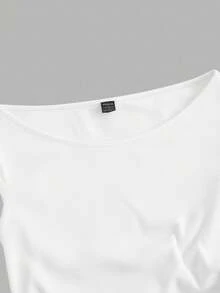 SHEIN EZwear 三合一白色女士休闲性感紧身上衣套装，适合日常穿着 - 白色 - 查看 3