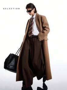 LYSMO Bộ sưu tập 2025 Áo khoác ngoài nữ tối giản phong cách Thu/Đông mới, Giáng sinh - màu đen - Xem 3