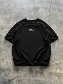 AXEPEAK Plus Size Men's Casual Versatile Short Sleeve T-Shirt, Summer