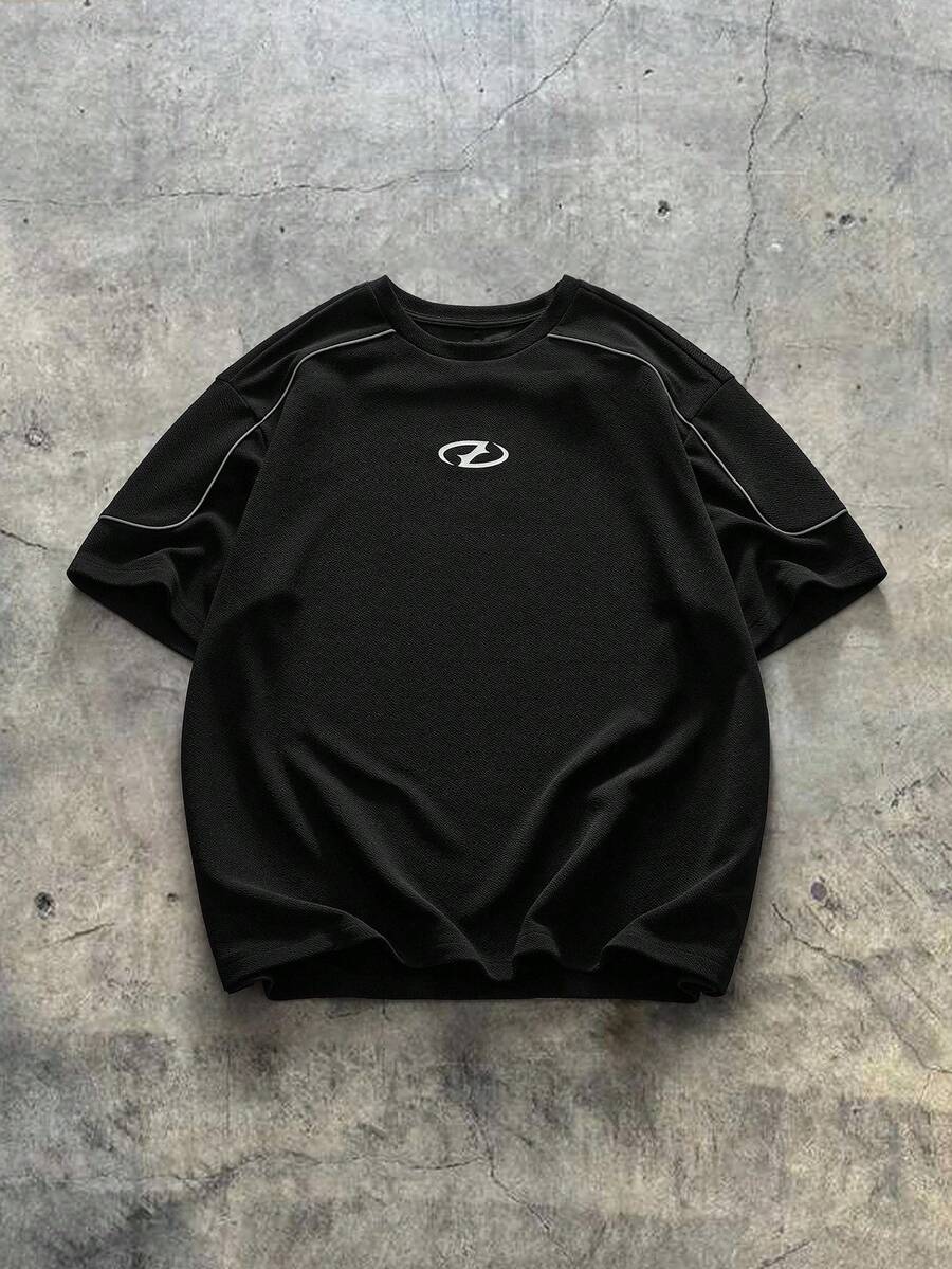 AXEPEAK Plus Size Men's Casual Versatile Short Sleeve T-Shirt, Summer