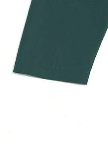 EMERY ROSE 女式宽松简约撞色收腰休闲夹克 - 墨綠色 - 查看 4