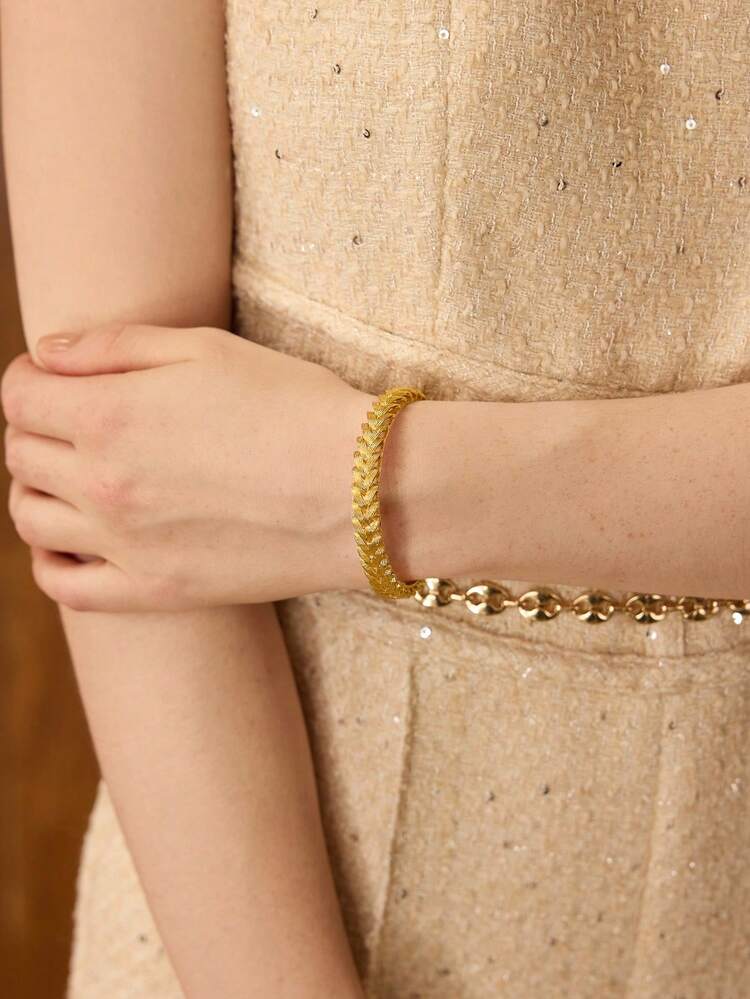 18K GOLD PLATED BRAIDED BRACELET