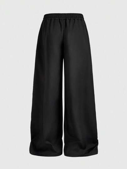 Anime Pantalon ample à jambes larges avec motif dragon, automne