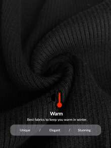 Firerie Robe longue à manches longues pour femmes grande taille, style color block élégant, romantique à la française, minimaliste, pour le travail et le quotidien. Robe col montant en tricot côtelé, robe bicolore, robe moulante pour femmes, pour l'automne/l'hiver