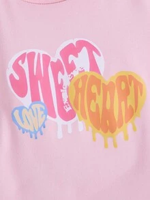 SHEIN Explorewe Toddler Girls' Cute Cartoon Rabbit Striped & Ditsy Floral Long Sleeve T-Shirt, Multi-Pack - Multicolor - View 4
