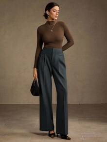 MOTF PREMIUM 优雅通勤结构直筒西装裤