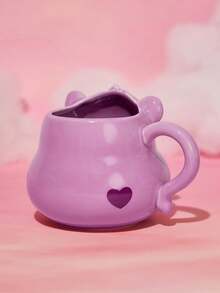 SHEIN X Care Bears 450ml 卡通熊图案陶瓷杯带盖 - Purpleshare Bear,礼品