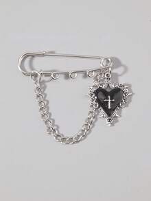 ROMWE Goth Women Brooch, Lapel Pin & Scarf Ring - Black - View 1