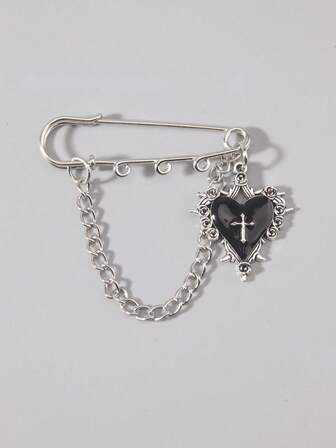 Goth Women Brooch, Lapel Pin & Scarf Ring