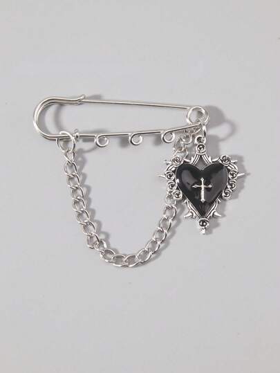 Goth Women Brooch, Lapel Pin & Scarf Ring