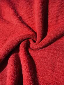 Aveloria Rosie Autumn/Winter Christmas & New Year Red Round Neck Fitted Bodycon Dress With Scarf, Elegant Women Sweater Dress