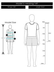 SHEIN Girlism Tween Girls' Textured Crew Neck Cinched Waist Drawstring Side T-Shirt - White - View 5