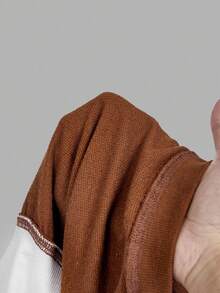 SHEIN MOD Women's Grey Asymmetric-Shoulder 2 In 1 Sweatshirt Autumn Winter Clothes For Women - Brown - View 6