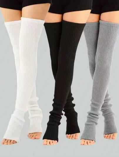 Kawaii 3 Pairs Women's Leg Warmers Set