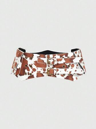 Grunge Punk Y2K Punk Style Black Metal Rivet Eye Multi-Pocket Adjustable Metal Buckle Fanny Pack For Women