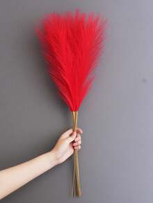 10/20/30/40pcs Artificial Grass,High. Fluffy Silk Artificial Pampas Grass Flowers. They Are Bohemian Style Decorations. They Are Suitable For Decorating Home, Living Room, Kitchen, Wedding, Vase, Bedroom, Room, Garden Home Decor Back To School Room Decor School Supplies,Fake Plants - Red - View 12