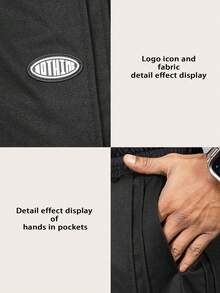 Acti Log 男士修身褶皱运动裤 - 黑色 - 查看 4