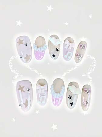 Kawaii Aufklebe-Kunstnägel