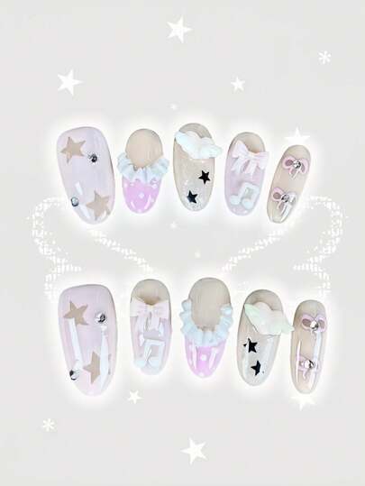Kawaii Press On False Nails