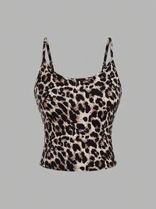 Girlism 少女涤纶修身背心，多色可选，适合叠穿和夏季休闲穿着。三件装，含胸罩，紧身设计，豹纹印花，适合秋冬季日常穿着、街头风、居家穿着。透气可爱，适合新年、日常穿着、庆祝活动、秋冬季穿着，舒适百搭，时尚有型。 - 彩色 - 查看 5