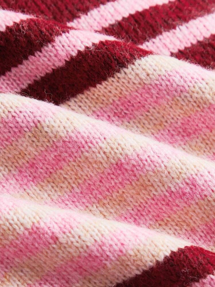 Loose Fit Pink Stripe Jumper Fall Women Autumn Fall Women Spring Summer New Year