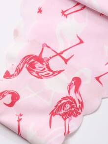 DAZY 3pcs/Set Fully Allover Print Ruffle Trim Women's Thong Panties - Apricot - View 12