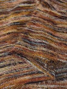 Graceveil Robe pull en maille ajustée avec fausse fourrure pour femmes, design intarsia à manches longues, détail de découpe, affinante et élégante, automne/hiver - Multicolore - Voir 7