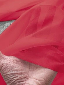 SHEIN Clasi 休闲白色透明蝴蝶结衬衫 - 西瓜粉 - 查看 6