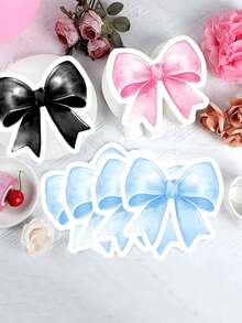 30/50PCS Pink Bowknot Napkins 4 Side Unique Design Decorative Tableware Accessories For Wedding Bridal Shower Bachelorette Party Birthday Tea Break Celebration Cute Elegant Theme Decoration Party Supplies Table Setting - Multicolor - View 7