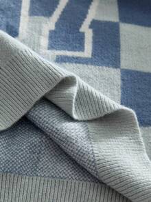 AXEPEAK Jersey casual de hombre con estampado a cuadros, otoño/invierno - Gris - Ver 5