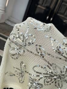 Chiquease 经典女式串珠套头衫，法式简约风格 - 杏色 - 查看 7