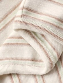 DAZY 2pcs Young Girl Girls Striped Knit Print Long Sleeve T-Shirt + Pants Set, Autumn - Multicolor - View 7