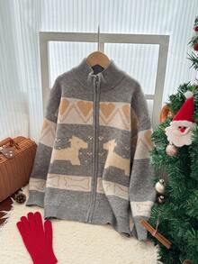 DAZY Christmas Tween Girl Fall Clothes Tween Girls Cardigan - Grey - View 4