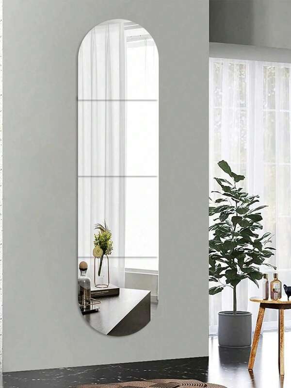 4 piezas de espejo acrílico irrompible de longitud completa - Espejo acrílico autoadhesivo irrompible y sin marco - Excelente para dormitorios, gimnasios en casa y armarios - Fácil de instalar, diseño que ahorra espacio, papel tapiz, papel tapiz autoadhesivo, fácil de usar, no es fácil de dañar la decoración de la habitación, decoración del hogar, decoración de pared, pegatinas de pared, espejo de pared, espejo para habitación, decoración de baño, decoración de sala de estar