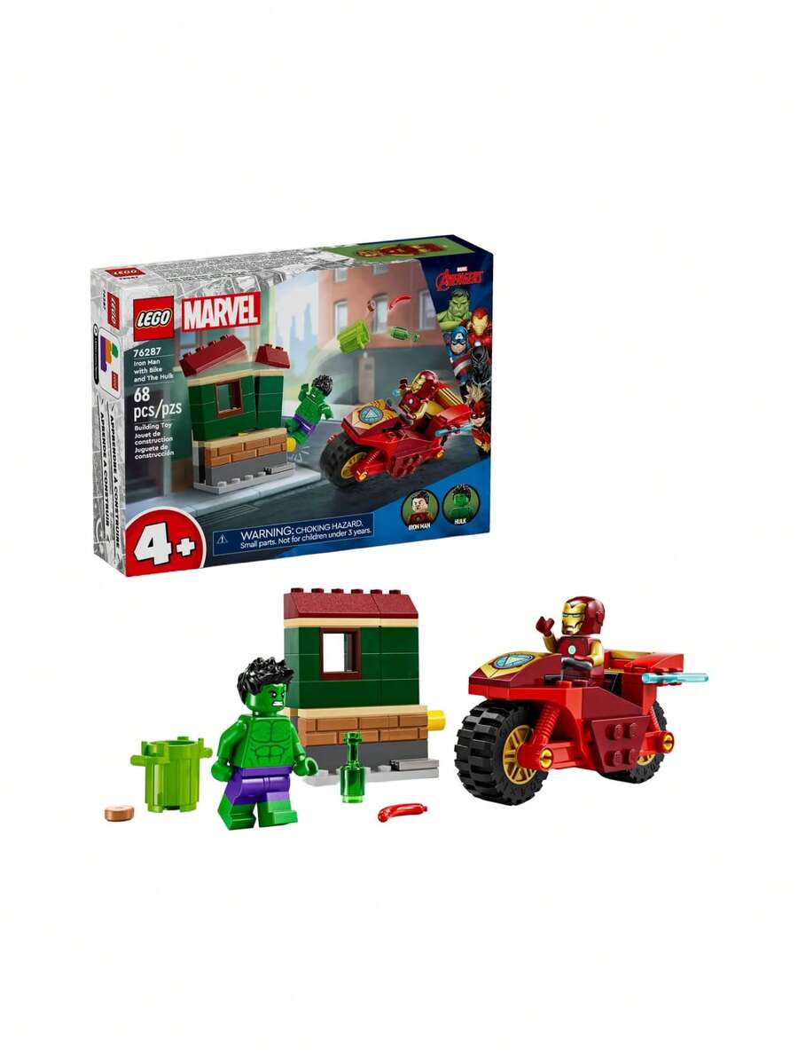 LEGO Marvel Super Heroes™ Iron Man With Bike And The Hulk KIDS 4+ 76287 - Multicolor - View 1