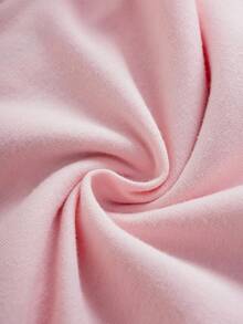 DORA | SHEIN Young Girl Cute Minimalist Cartoon Dora Graphic Print Hooded Long Sleeve Loose Pink Dress - Pink - View 6