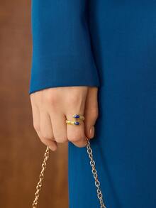 MOTF PREMIUM 18K镀金开口戒指 - 金色 - 查看 1