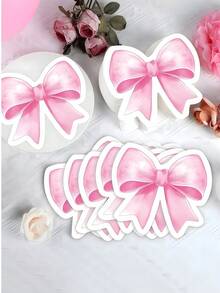 30/50PCS Pink Bowknot Napkins 4 Side Unique Design Decorative Tableware Accessories For Wedding Bridal Shower Bachelorette Party Birthday Tea Break Celebration Cute Elegant Theme Decoration Party Supplies Table Setting - Multicolor - View 1