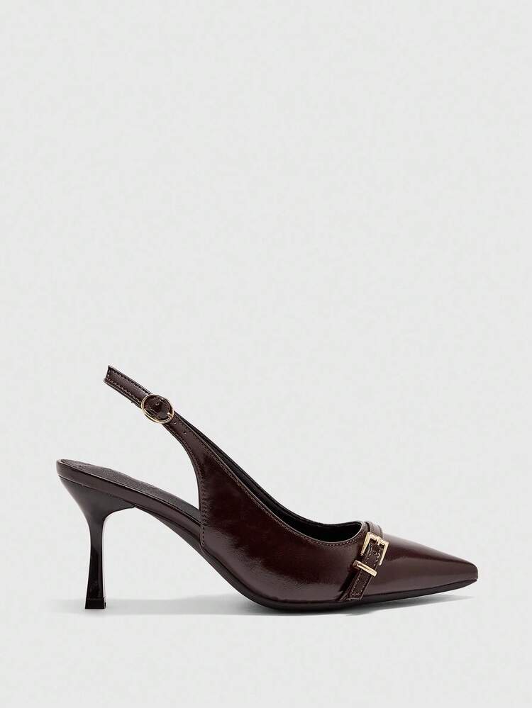CUCCOO BIZCHIC Coffee Color Women's High Heel Pumps, Sexy Stiletto Pointed Toe Shoes, Suitable For Outdoor, Commute, Black Party, Banquet, Office Wear