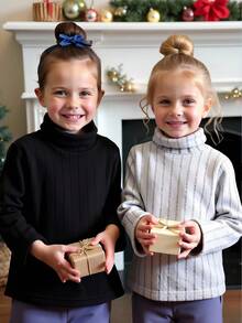 SHEIN 3 件套年轻女孩针织立领修身休闲 T 恤